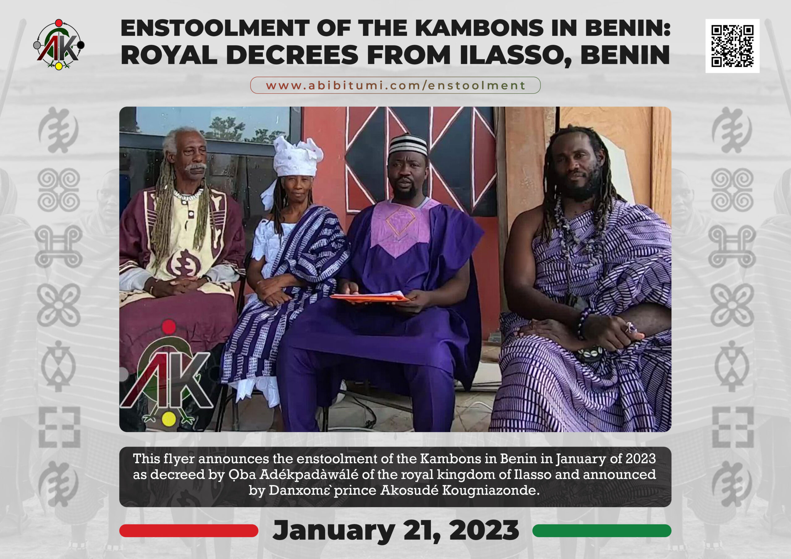 You are currently viewing Enstoolment of the Kambons in Benin: Royal Decrees from Ilasso, Benin (January 21, 2023)